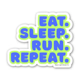 Eat Sleep Run Sticker - Moon Light Sticker Co.