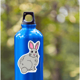 Gray Rabbit Sticker - Moon Light Sticker Co.