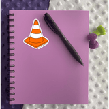 Traffic Cone Sticker - Moon Light Sticker Co.