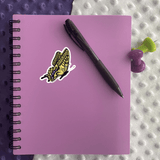 Yellow Butterfly Sticker - Moon Light Sticker Co.