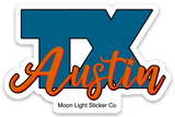 Austin Texas Sticker - Moon Light Sticker Co.
