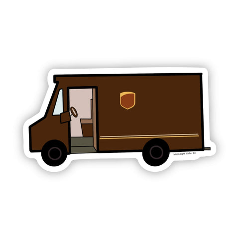 Brown Delivery Truck Sticker - Moon Light Sticker Co.
