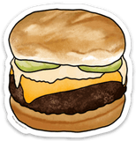 Burger Sticker - Moon Light Sticker Co.