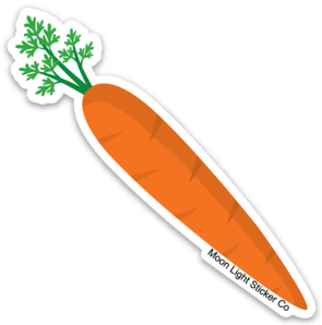 Carrot Sticker - Moon Light Sticker Co.