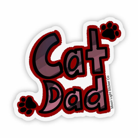 Cat Dad Sticker - Moon Light Sticker Co.