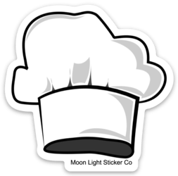 Chef Hat Sticker - Moon Light Sticker Co.