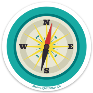 Compass Sticker – Moon Light Sticker Co.