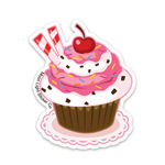 Cupcake Sticker - Moon Light Sticker Co.