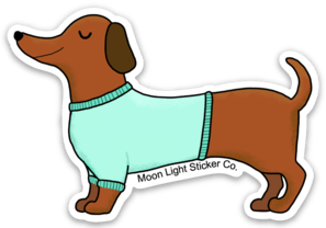 Dachshund Sticker - Moon Light Sticker Co.
