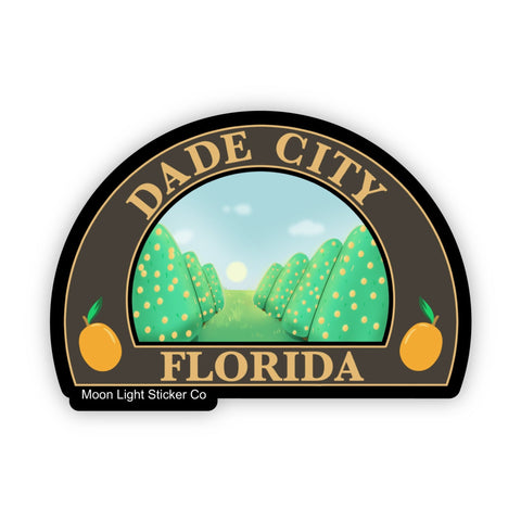 Dade City Florida Sticker - Moon Light Sticker Co.