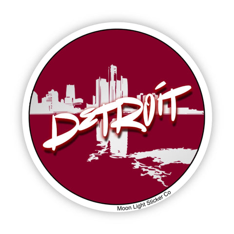 Detroit Sticker - Moon Light Sticker Co.