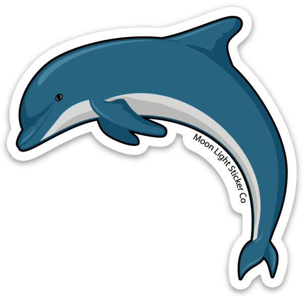 Dolphin Sticker – Moon Light Sticker Co.