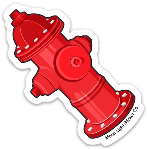 Fire Hydrant Sticker - Moon Light Sticker Co.