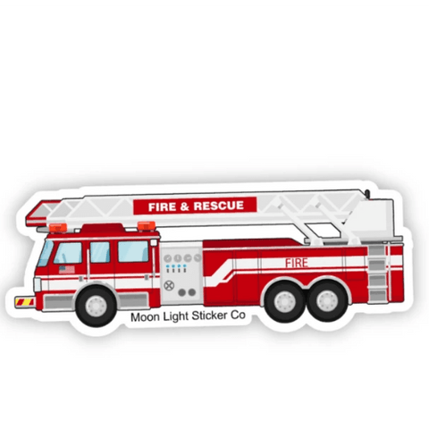 Fire Truck Sticker - Moon Light Sticker Co.