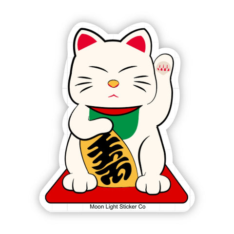 Fortune Cat Sticker - Moon Light Sticker Co.