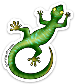 Gecko-Green Sticker - Moon Light Sticker Co.