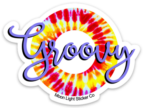 Groovy Sticker - Moon Light Sticker Co.