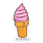 Ice Cream Cone Sticker - Moon Light Sticker Co.