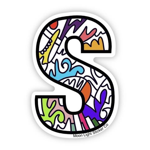 Letter S Sticker – Moon Light Sticker Co.