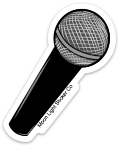 Microphone Sticker – Moon Light Sticker Co.