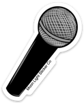 Microphone Sticker – Moon Light Sticker Co.