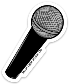 Microphone Sticker – Moon Light Sticker Co.