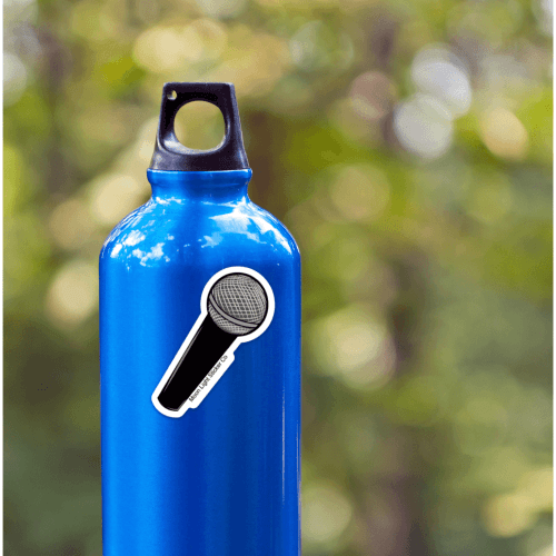 Microphone Sticker – Moon Light Sticker Co.