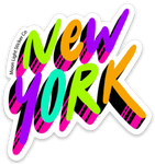 New York Sticker - Moon Light Sticker Co.