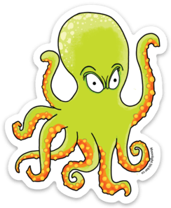 Octopus Sticker - Moon Light Sticker Co.