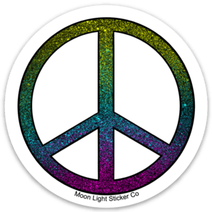 Peace Sign Sticker - Moon Light Sticker Co.