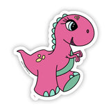 Pink Dinosaur Sticker - Moon Light Sticker Co.