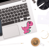 Pink Dinosaur Sticker - Moon Light Sticker Co.
