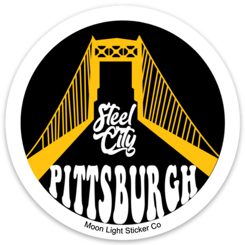 Pittsburgh Sticker - Moon Light Sticker Co.