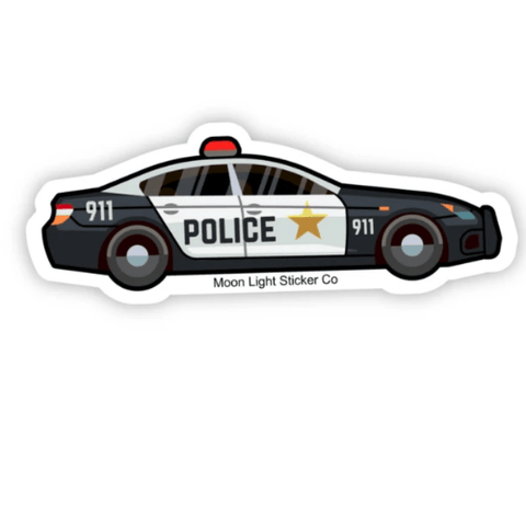 Police Car Sticker - Moon Light Sticker Co.