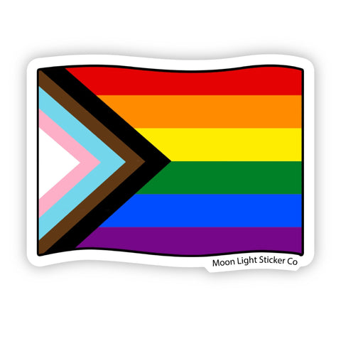 Progress Pride Flag - Moon Light Sticker Co.