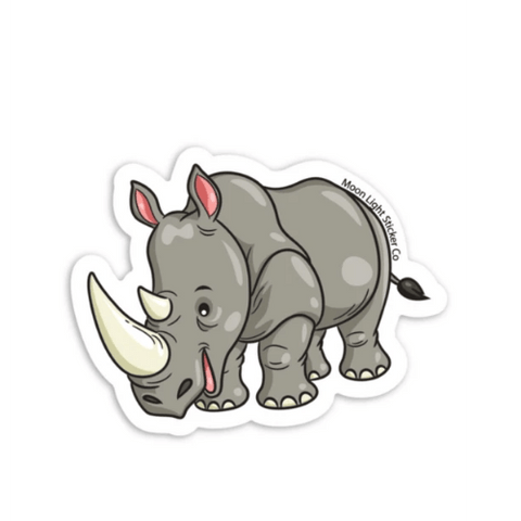 Rhino Sticker - Moon Light Sticker Co.