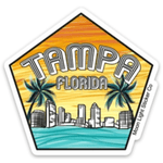 Tampa Badge Sticker - Moon Light Sticker Co.