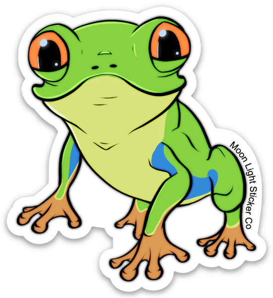 Tree Frog Sticker Tree Frog Sticker – Moon Light Sticker Co.