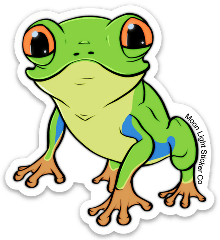 Tree Frog Sticker - Moon Light Sticker Co.