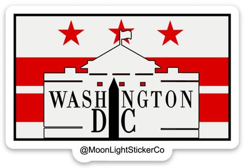 Washington DC Sticker - Moon Light Sticker Co.